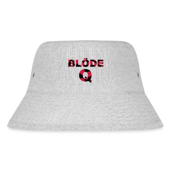 blöde Q, blöde Kuh - Stanley/Stella recycelter Bucket Hat - Grau meliert - Vorne
