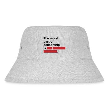 The worst thing about censorship is ... - Stanley/Stella Recycled Bucket Hat - heather grey - Front