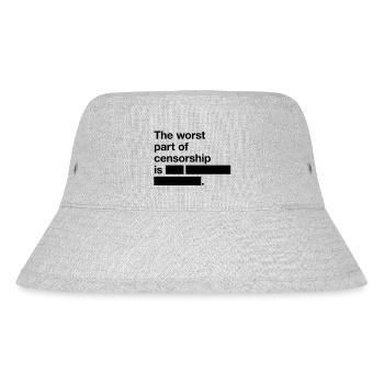 The worst thing about censorship is ... - Stanley/Stella Recycled Bucket Hat - heather grey - Front