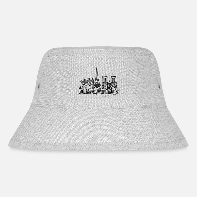 Paris Panorama - Stanley/Stella recycelter Bucket Hat - Grau meliert