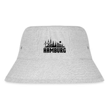 hamburg skyline stadt - Stanley/Stella recycelter Bucket Hat - Grau meliert - Vorne