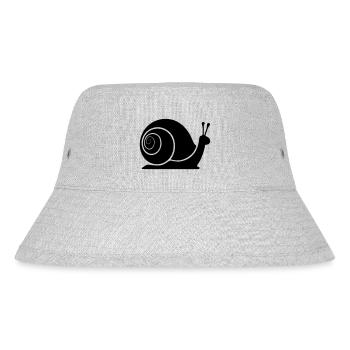 Schnecke - Stanley/Stella recycelter Bucket Hat - Grau meliert - Vorne