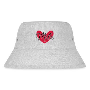 Mila Name Vorname - Stanley/Stella recycelter Bucket Hat - Grau meliert - Vorne