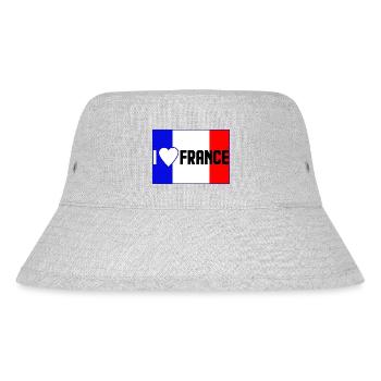 Ich liebe Frankreich - Stanley/Stella recycelter Bucket Hat - Grau meliert - Vorne