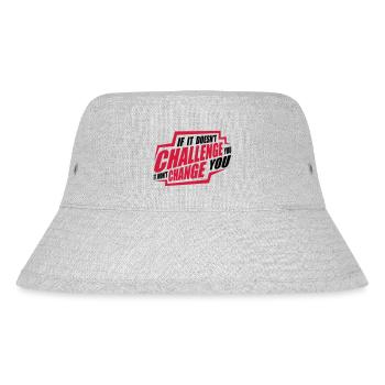Workout Fitness Motivation Quote - Stanley/Stella Recycled Bucket Hat - heather grey - Front