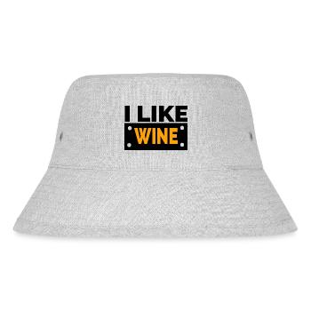 Wein - Stanley/Stella recycelter Bucket Hat - Grau meliert - Vorne