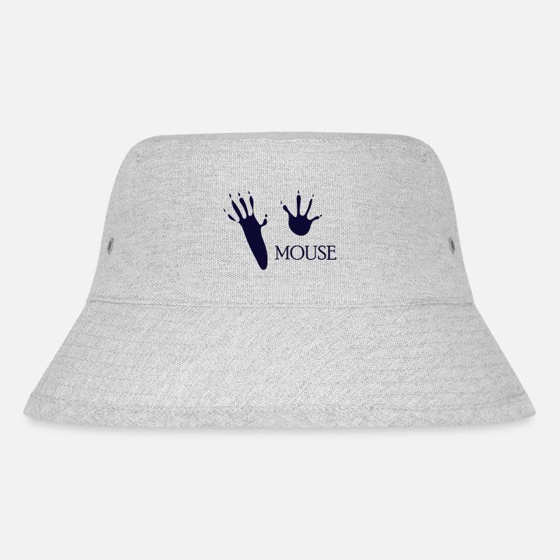 DOG CAT PET Mouse - Stanley/Stella recycelter Bucket Hat - Grau meliert