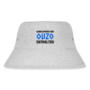 Kann Spuren Von Ouzo Enthalten - Stanley/Stella recycelter Bucket Hat - Grau meliert - Vorne