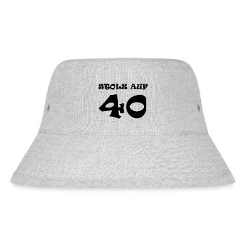 Stolz auf 40 Jahre - 40. Geburtstag - Stanley/Stella recycelter Bucket Hat - Grau meliert - Vorne