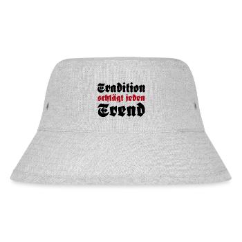Tradition schlägt jeden Trend - Stanley/Stella recycelter Bucket Hat - Grau meliert - Vorne