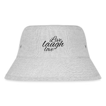 Lebe, lache, liebe, - Stanley/Stella recycelter Bucket Hat - Grau meliert - Vorne