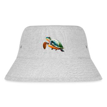 Schildkröte - Stanley/Stella recycelter Bucket Hat - Grau meliert - Vorne
