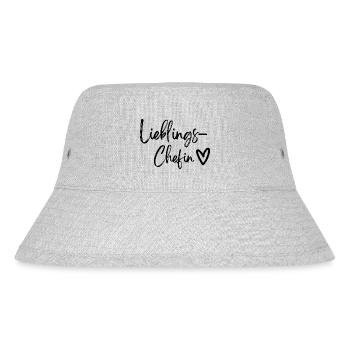 Lieblingschefin Geschenk Team - Stanley/Stella recycelter Bucket Hat - Grau meliert - Vorne