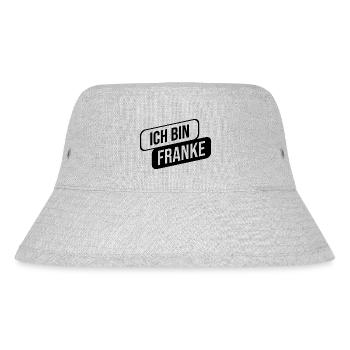 Ich bin Franke - Stanley/Stella recycelter Bucket Hat - Grau meliert - Vorne