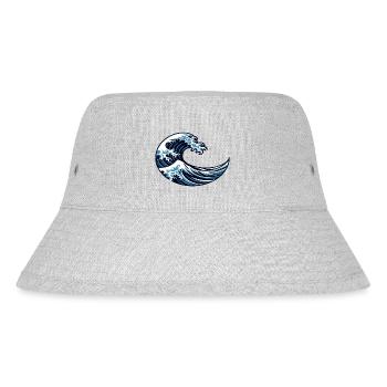 The Great Wave off Kanagawa | Katsushika Hokusai - Stanley/Stella Recycled Bucket Hat - heather grey - Front