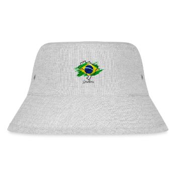 I love Brazil - Brazil map - Stanley/Stella Recycled Bucket Hat - heather grey - Front