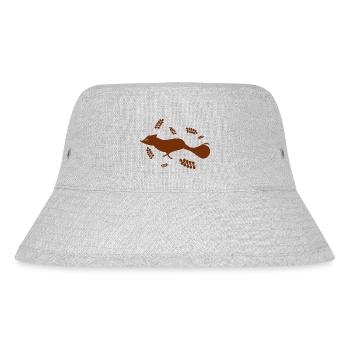 Fox - Animal, Zoo, Animal Lover, Nature Conservation - Stanley/Stella Recycled Bucket Hat - heather grey - Front