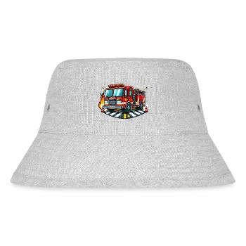 Fire truck: Red vehicle in action - Stanley/Stella Recycled Bucket Hat - heather grey - Front