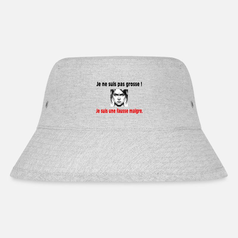 Ich bin nicht fett! - Stanley/Stella recycelter Bucket Hat - Grau meliert