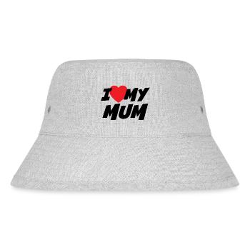I Love my Mum - Stanley/Stella Recycled Bucket Hat - heather grey - Front