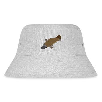 Schnabeltier - Stanley/Stella recycelter Bucket Hat - Grau meliert - Vorne