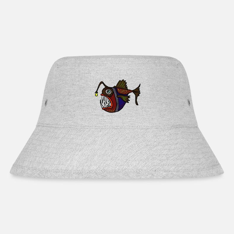 Fisch - Stanley/Stella recycelter Bucket Hat - Grau meliert