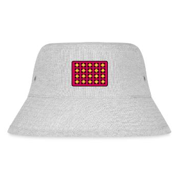 Flowers on dots - Stanley/Stella recycelter Bucket Hat - Grau meliert - Vorne