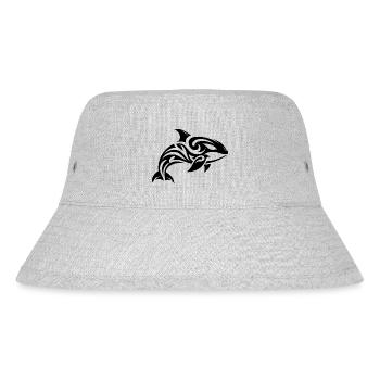 Hübscher Orca Tribal Tattoo Style - Stanley/Stella recycelter Bucket Hat - Grau meliert - Vorne