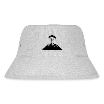 Gleitschirmflieger - Stanley/Stella recycelter Bucket Hat - Grau meliert - Vorne