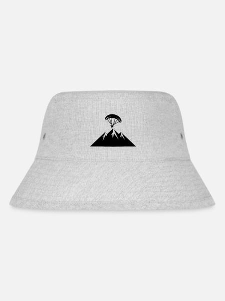 Gleitschirmflieger - Stanley/Stella recycelter Bucket Hat - Grau meliert