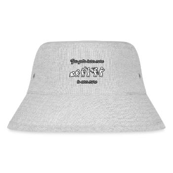 Evolution of You Gotta Learn More Earn More White - Stanley/Stella Recycled Bucket Hat - heather grey - Front