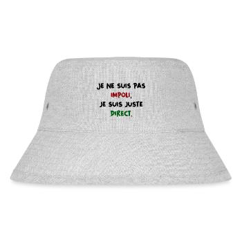 Je ne suis pas impoli, je suis juste direct Humour - Bob recyclé Stanley/Stella - gris chiné - Devant