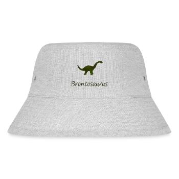 Brontosaurus Dino - Stanley/Stella recycelter Bucket Hat - Grau meliert - Vorne
