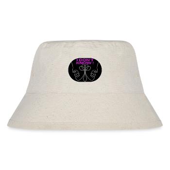 Strichzeichnung Gesicht - UNKLAR - Stanley/Stella recycelter Bucket Hat - Naturweiß - Vorne