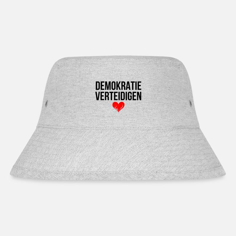 DEMOKRATIE VERTEIDIGEN - Stanley/Stella recycelter Bucket Hat - Grau meliert