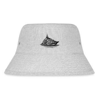 Große Luxus Motoryacht auf hoher See - Stanley/Stella recycelter Bucket Hat - Grau meliert - Vorne