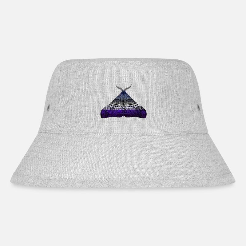 Butch Lesbian pride moth - Stanley/Stella Recycled Bucket Hat - heather grey
