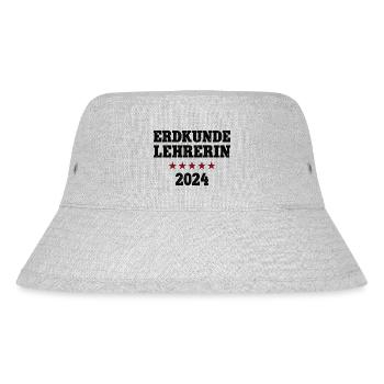 Erdkunde Lehrerin 2024 Beruf Studium Uni Lehramt - Stanley/Stella recycelter Bucket Hat - Grau meliert - Vorne