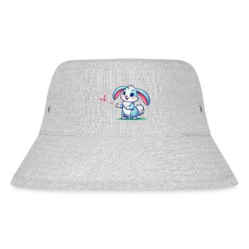 hase schmetterling - Stanley/Stella recycelter Bucket Hat - Grau meliert - Vorne