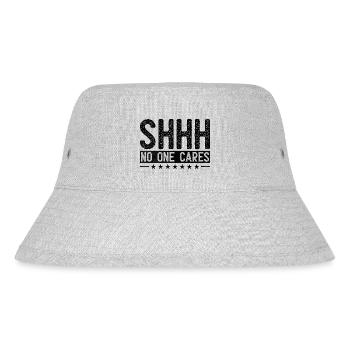 Pssst, es interessiert niemanden, Sarkasmus, Sarkastisch - Stanley/Stella recycelter Bucket Hat - Grau meliert - Vorne