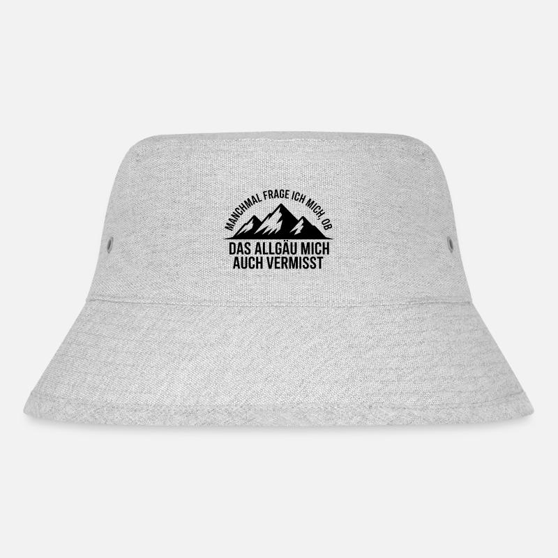 Frage ich mich, ob das Allgäu mich vermisst! - Stanley/Stella recycelter Bucket Hat - Grau meliert