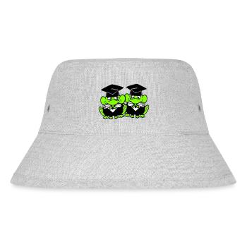 2 Frösche Schulabschluss Abitur bestanden College - Stanley/Stella recycelter Bucket Hat - Grau meliert - Vorne