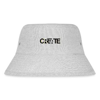 CREATE, modernes, kreatives Credo - Stanley/Stella recycelter Bucket Hat - Grau meliert - Vorne