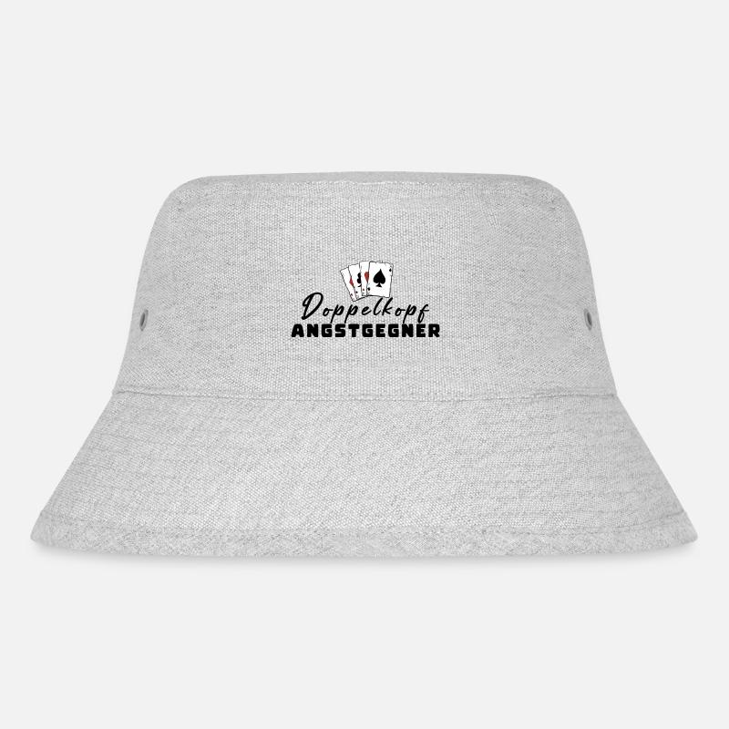 Doppelkopf Angstgegner - Stanley/Stella recycelter Bucket Hat - Grau meliert