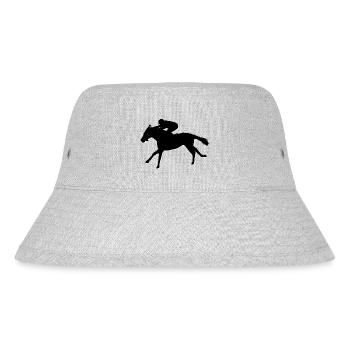 Horse BLACK / white - Stanley/Stella Recycled Bucket Hat - heather grey - Front