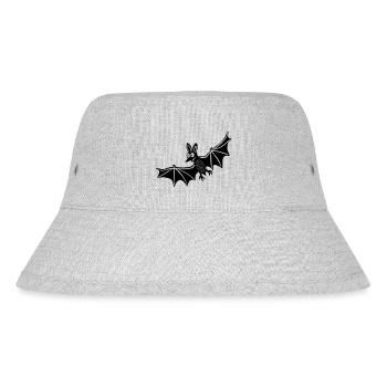 Fledermaus 3 - Stanley/Stella recycelter Bucket Hat - Grau meliert - Vorne