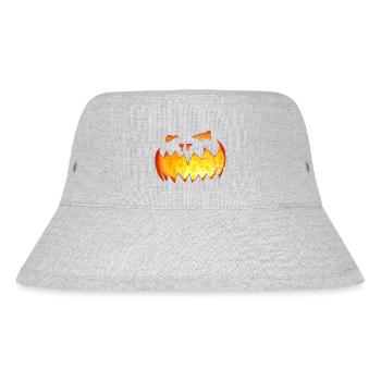 Halloween Pumpkin - Stanley/Stella Recycled Bucket Hat - heather grey - Front
