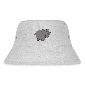Elefant,Tier,Comic,Kinder - Stanley/Stella recycelter Bucket Hat - Grau meliert - Vorne