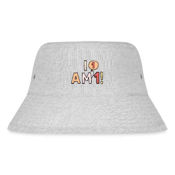 Ich bin 1 - erster Geburtstag - Stanley/Stella recycelter Bucket Hat - Grau meliert - Vorne