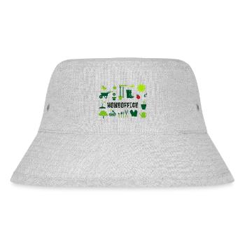 homeoffice im Garten - Stanley/Stella recycelter Bucket Hat - Grau meliert - Vorne